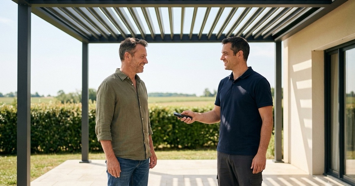 Comment se passe l'installation d'une pergola bioclimatique, étape par étape